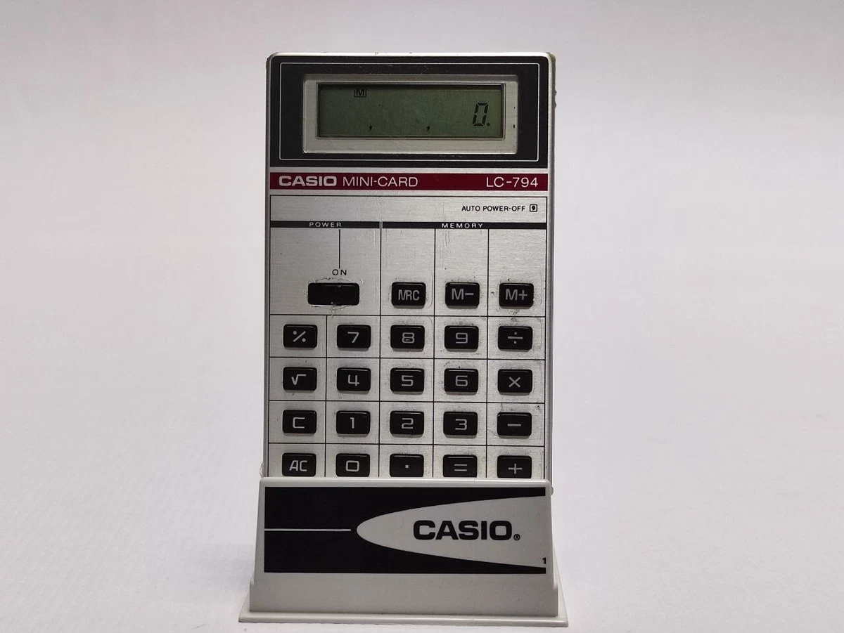 Casio top card calculator