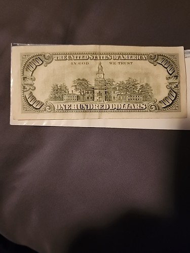 100 dollar bill 1990 Good Condition #08662871A - Picture 5 of 8