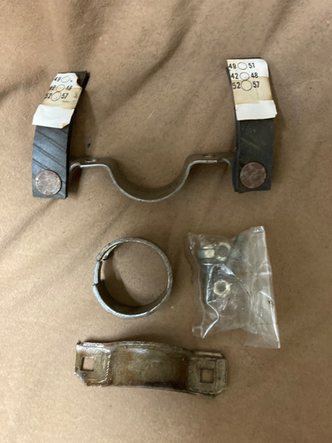 1952-1960 Ford & Thunderbird Exhaust Pipe NOS bracket kit at muffler B9A 5259-A - Picture 2 of 3