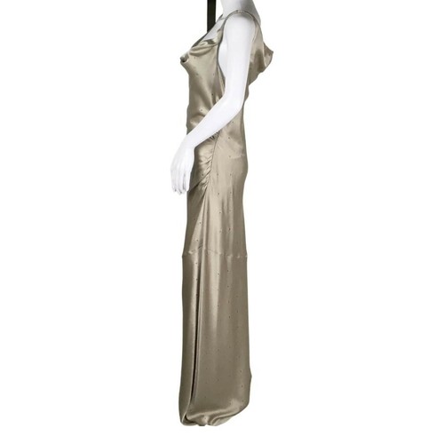Diane Von Furstenberg Eden Storm Champagne Color Gown Dress Evening Sz 8 - Bild 3 von 6