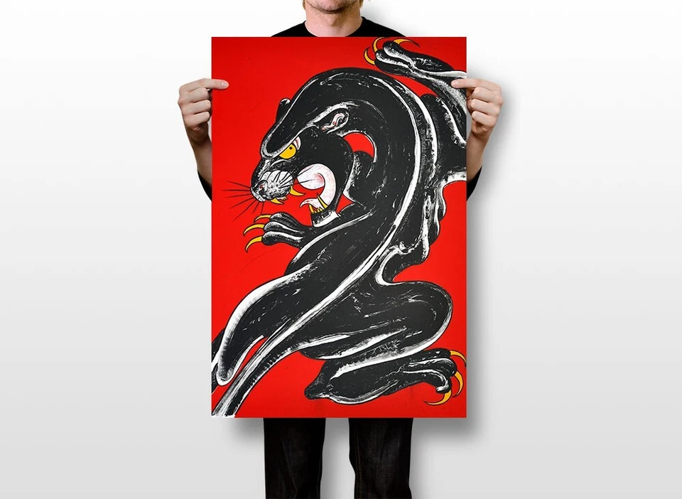 Ed Hardy 黑豹纹身艺术家丛林艺术墙海报 - 海报 20x30 — 第 3/4 张图片