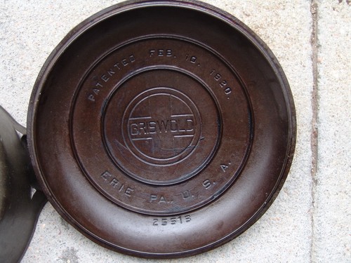 VINTAGE 1920 GRISWOLD GUSSEISEN DUTCH OVEN NO 8 1295 MIT TITE TOP DECKEL 25513 - Bild 5 von 6