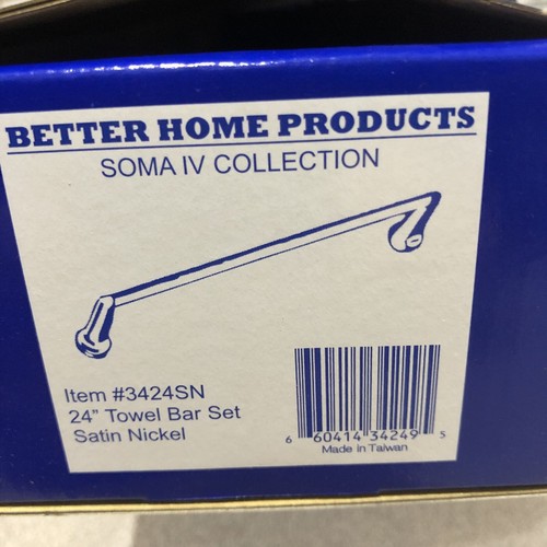 Better Home Products 24'' Soma Collection Towel Bar Satin Nickel Finish - Picture 3 of 3