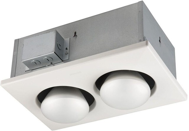 Ceiling Mount Heater 500 Watt Infrared 2 Bulb Bathroom Indoor Heating Warms Lamp