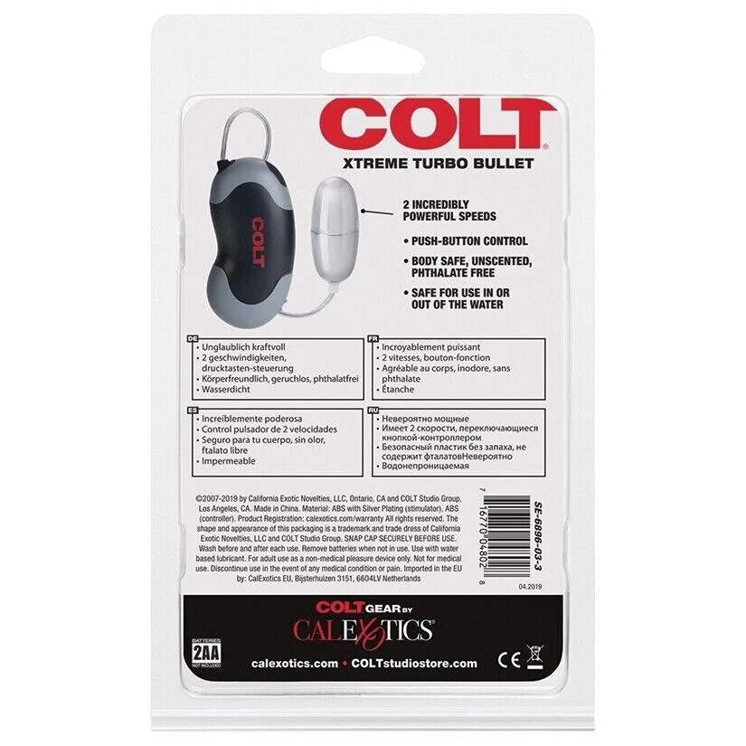 Colt Xtreme Turbo Plata - Huevo Bala Clítoris Ambiente Anal Vibrador Juguete Sexual Foto 4 de 4