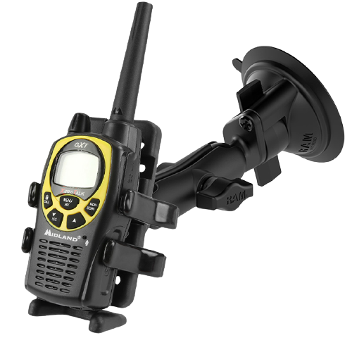 RAM-HOL-UN4U Universal UHF CB Radio / 2-way radio Cradle with Bike/Car Mount - Picture 10 of 11