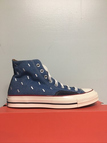 Converse Chuck Taylor All Star 70 Hi Top Blue Denim Sneakers Men's 8 Women's 10 - Picture 2 of 5