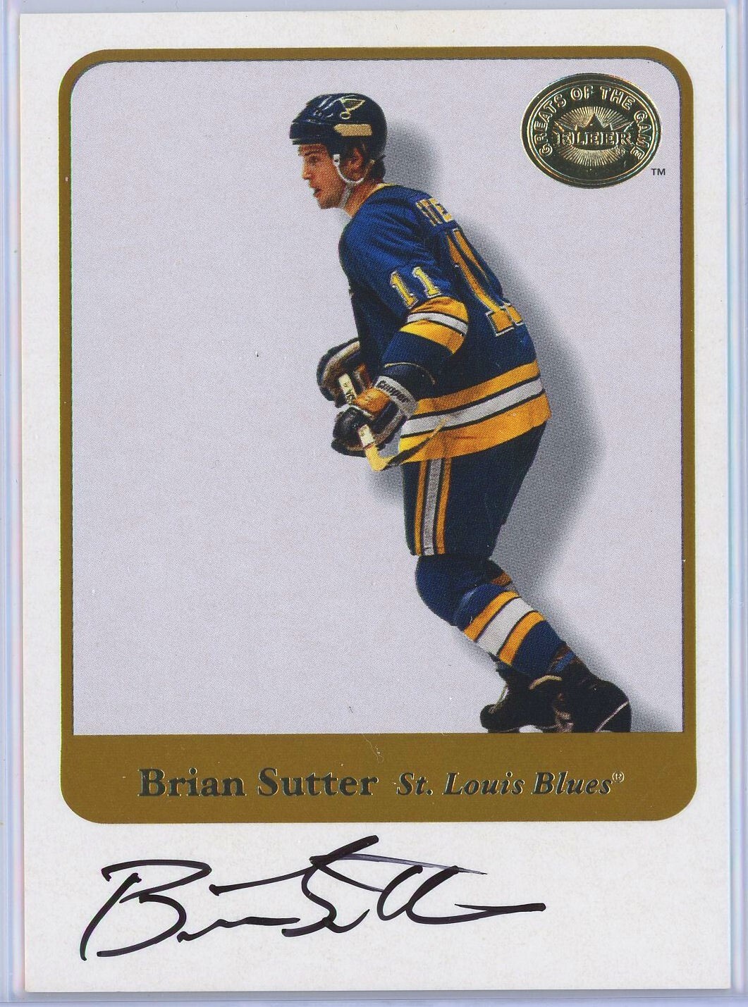 2001-02 Fleer Greats of the Game Autographs Brian Sutter SET BREAK