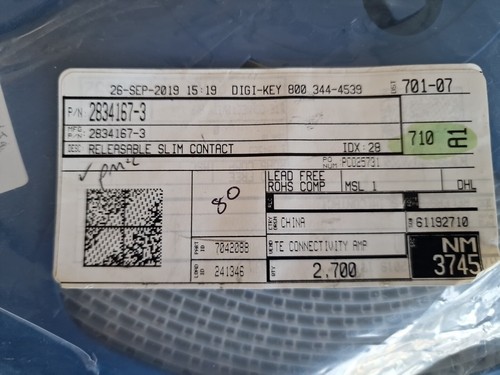 TE /AMP Connectors 18-22 AWG SSL Contact, Poke-In Wire Solder SMD. Reel of 2,700 - Picture 3 of 3