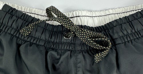 Nike Athletic Shorts Gold Logo Drawstring Black White Mens Size M - Picture 3 of 7