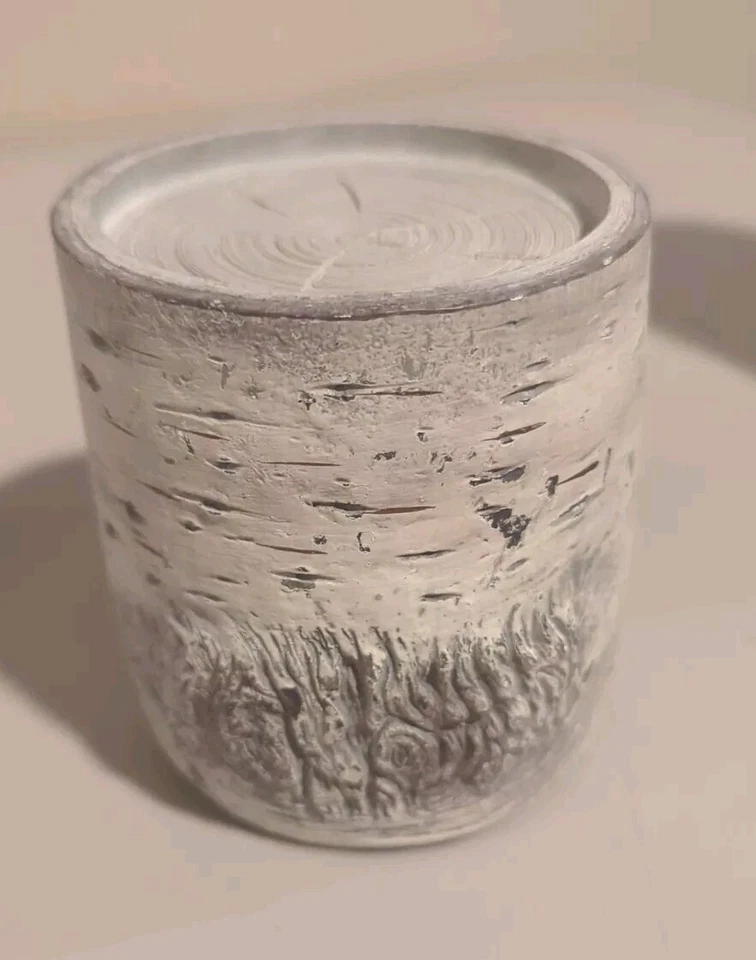 Aspen Cove christmas 2017 candle holders. wooden log design faux birch set of 3 - Image 3 of 4