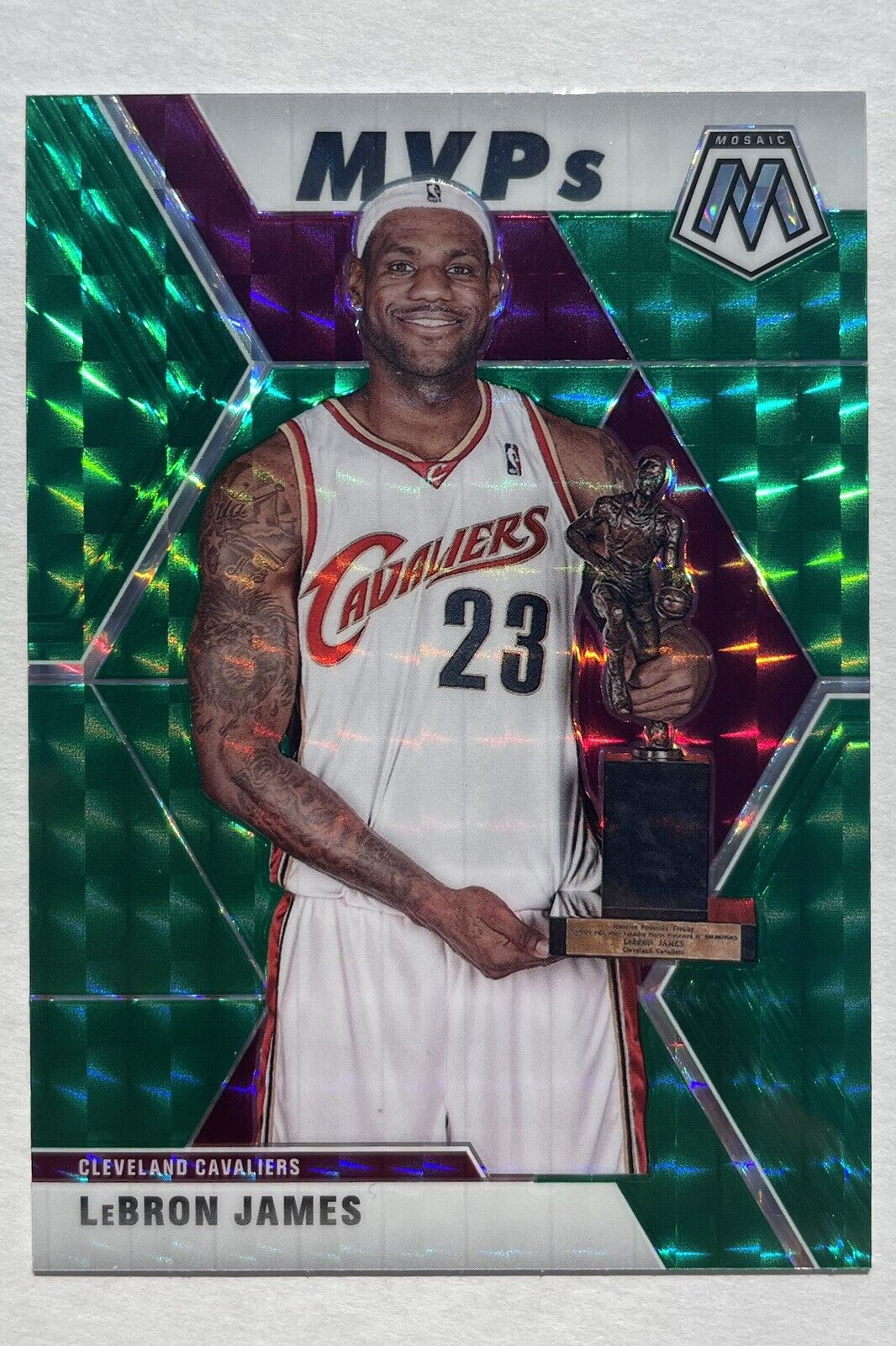 Lebron James 2019 Panini Mosaic Green Mosaic #298