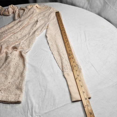 Free People Women's Dress Top Size XS Ivory Long Sleeve lace (21) - Picture 7 of 9