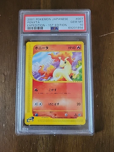 Pokemon Psa 10 Gem Mt Japanese Ponyta Expedition 1st Edition Non Holo #007/128