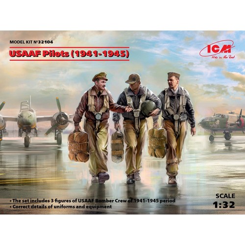 ICM 32104 Plastic model kit Scale 1:32 USAAF Pilots (1941-1945) (3 figures) - Picture 20 of 24