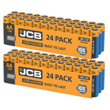 48x JCB Ultra Alkaline AA Battery 1.5V Up To 10 Times More Power Batteries UK 0.30 per battery