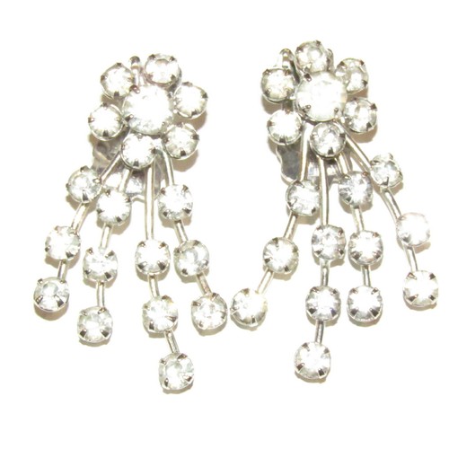 Pendientes Vintage Estrás Daisy BLING Pasarela Arrastre Elegantes - Imagen 5 de 5