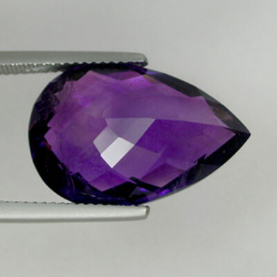 ✼Purpleviolet✼ 15.00 ct TOP LUSTROUS PURPLE VIOLET NATURAL AMETHYST