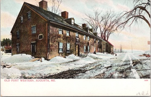 Unbestellte Postkarte - Old Fort Western in Augusta, Maine