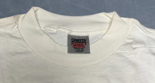 Vintage 80s 90s USA Made Oneita Tee T-Shirt SLAM DUNK Size Large 42-44 Power-T - Picture 3 of 4