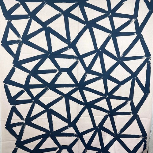 Marimekko Ukkospilvi blue & light pink geometric honeycomb cotton fabric Scandi - Picture 1 of 5
