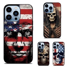 TPU Cover flag Grunge Skull american For Samsung A54 A12 A13 A14 A15 4G 5G