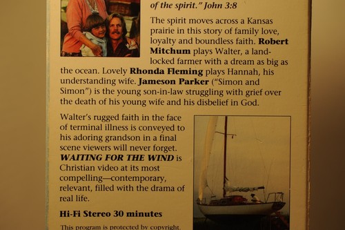 Waiting for the Wind, Robert Mitchum, Rhonda Fleming, Christian-Drama Movie VHS - Imagen 3 de 3
