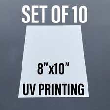 8"x10" - UV PRINTING - GLOSS WHITE ALUMINUM BLANK SHEETS - 10pcs