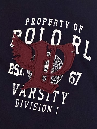 RALPH LAUREN POLO SHIRT BOYS 5 P WING VARSITY LONG SLEEVE RARE PATCHES - Picture 2 of 4