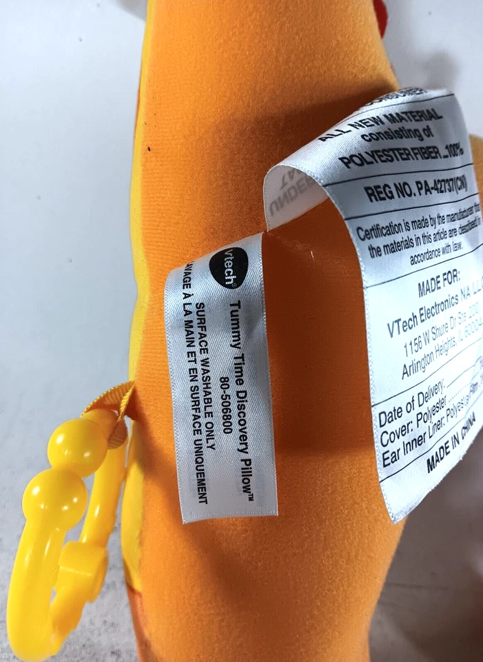 Almohada de peluche VTech Tummy Time Giraffe Discovery animal de peluche  Foto 3 de 4