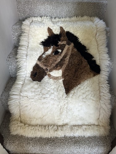 Vintage Wollpferd Wandteppich - Bild 2 von 3