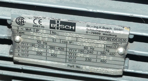 BUSCH MINK MM 1252 AV - Picture 5 of 6