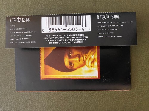 MC Ren *Shock Of The Hour *cassette tape *1993 *Ruthless *VG+/NM *5505-4 *RAP - Picture 4 of 6