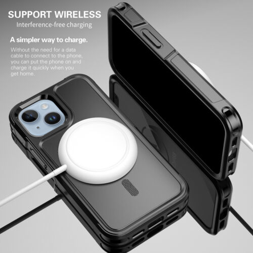 Fr iPhone 14 Pro Max/14 MagSafe Case Shockproof Heavy Duty Rugged Magnetic Cover - Picture 19 of 28