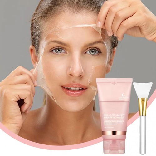 3 Pack Collagen Overnight Wrapping Peel Off Facial Mask Renewal Night Skin Care - Picture 6 of 24