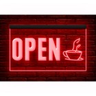 Coffee Shop Open Display Night Light Neon Sign for Bar Cafe Restaurant Decor