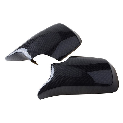 For BMW E46 325i 330i Sedan 1998-2005 Carbon Fiber Black Side Mirror Cover Cap - Picture 7 of 8