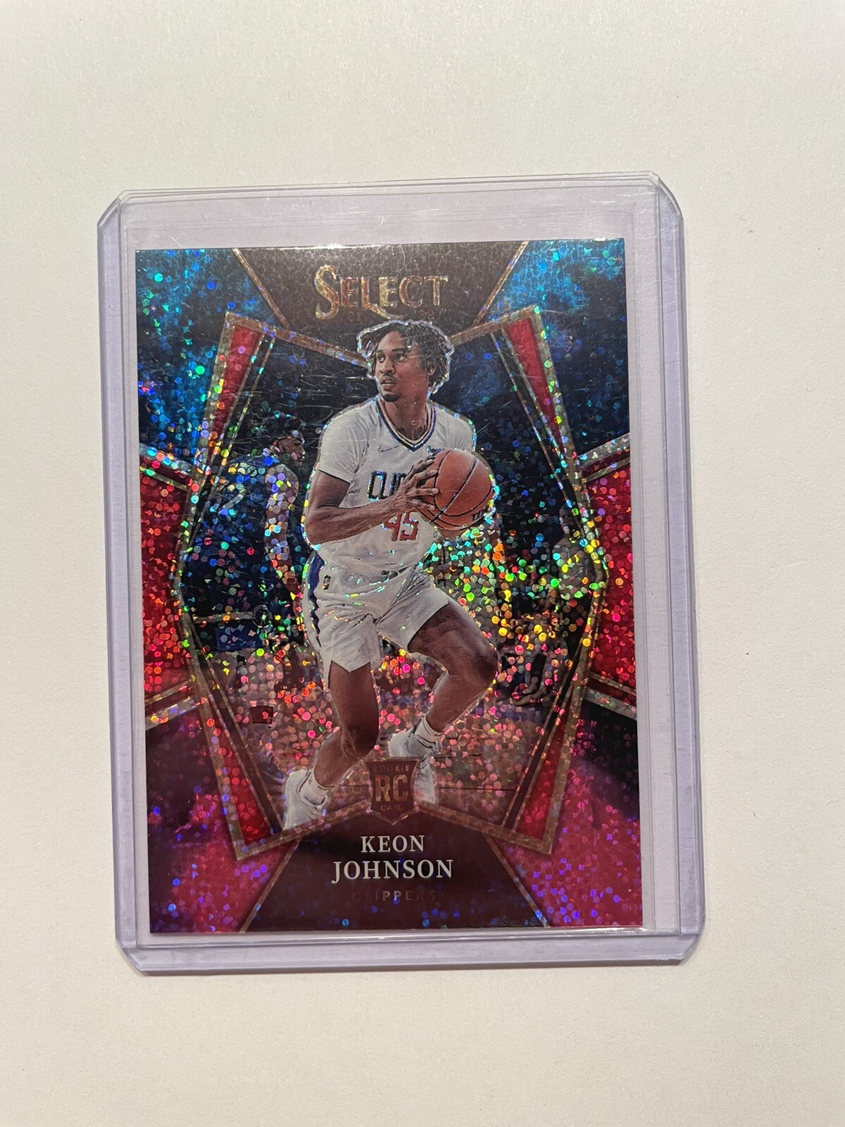 2021-22 Panini Select Premier Level Cosmic Prizm Keon Johnson #115 Rookie RC