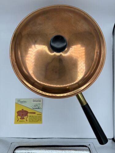 B&M COPPER Douro CHAFING Fondue SERVING WARMING DOUBLE POT PAN Portugal - Picture 2 of 10