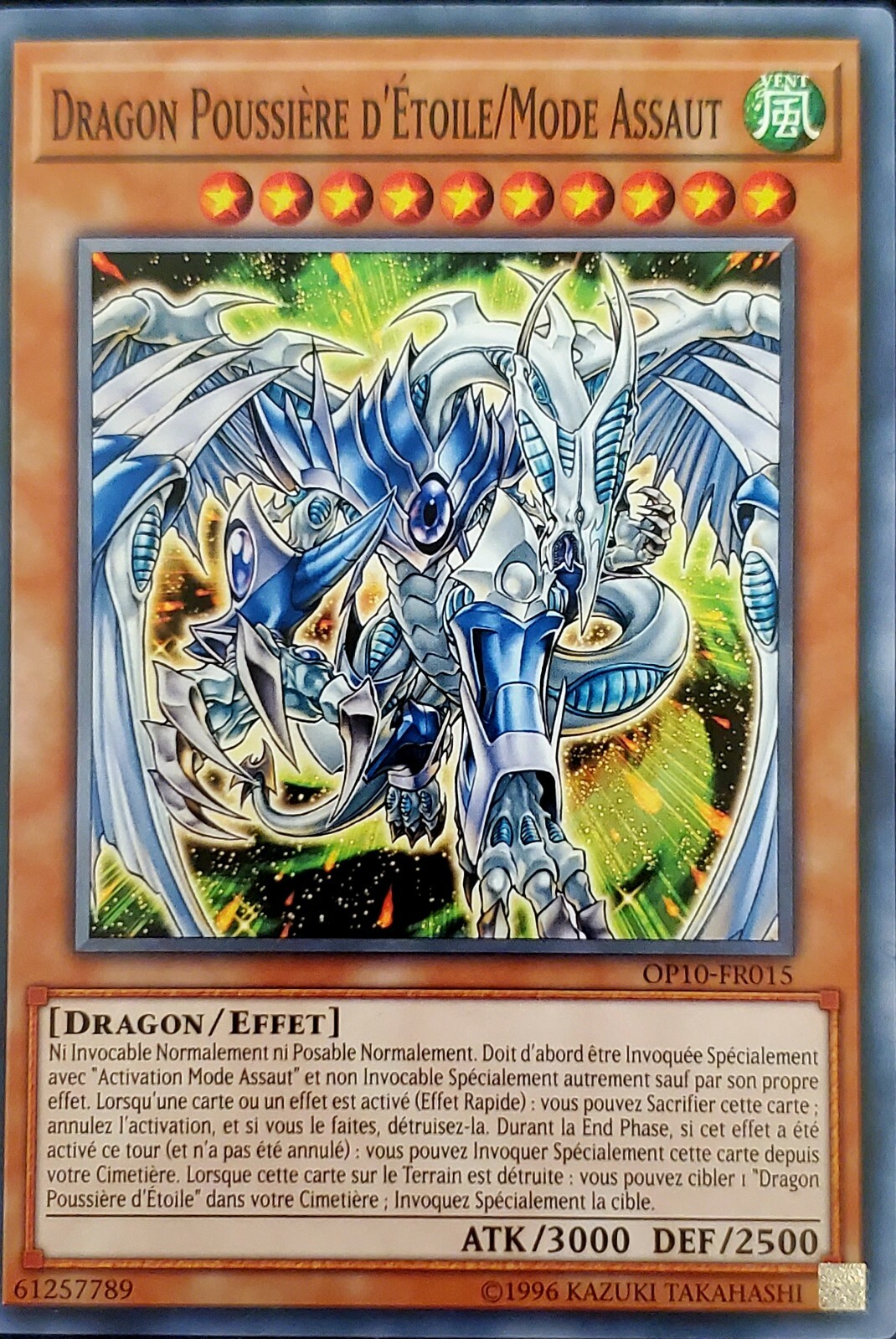 Carte Yu Gi Oh Dragon Poussière D étoile Mode Assaut
