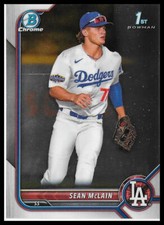 2022 Bowman Draft #BDC-50 Sean McLain Chrome Los Angeles Dodgers