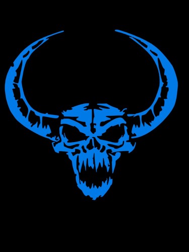 SKULL HORNS VINYL DECAL FOR Truck SUV Bumper Wall Laptop Home Decor small - Picture 6 of 7