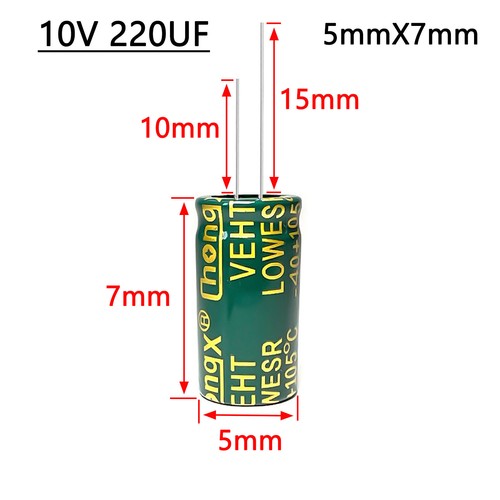 Selección de condensador electrolítico ELKO 1μF - 22000μF/ 6V - 50V Elkos Radial 105°C - Imagen 13 de 153