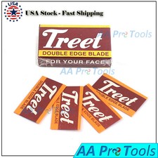 5 Treet Black Carbon Steel Double Edge Razor Blades