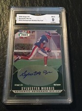 2000 Sage Hit Sylvester Morris #A24 Auto Rookie Football Card GMA Graded Mint 9