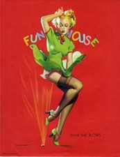 RETRO PINUP GIRL EXTRA LARGE CANVAS PRINT A1 Poster Gil Elvgren Funhouse