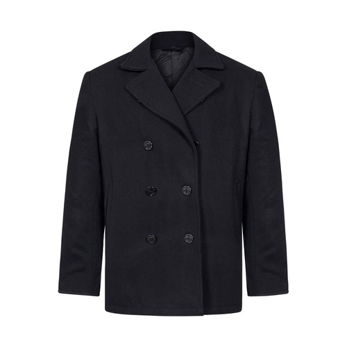 Pea Coat US Navy Military Vintage Style Wool Jacket Classic Dress Suit Black New - Picture 18 of 24