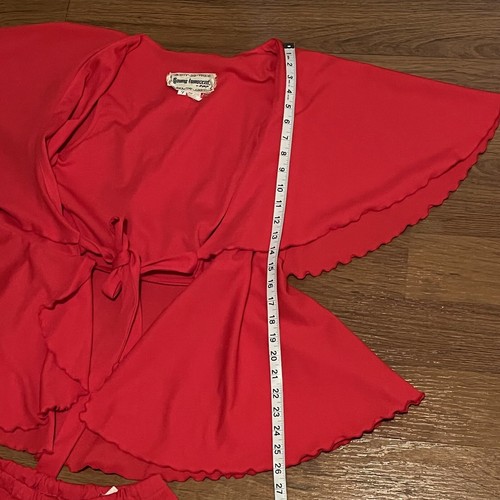 Set 2 pezzi top e pantaloni svasati Young Innocent by Arpeja vintage anni 60 70 - Foto 4 di 9