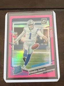 2023 Panini Donruss Optic Rated Rookie Pink Prizm Brandon Aubrey #226 Rookie RC