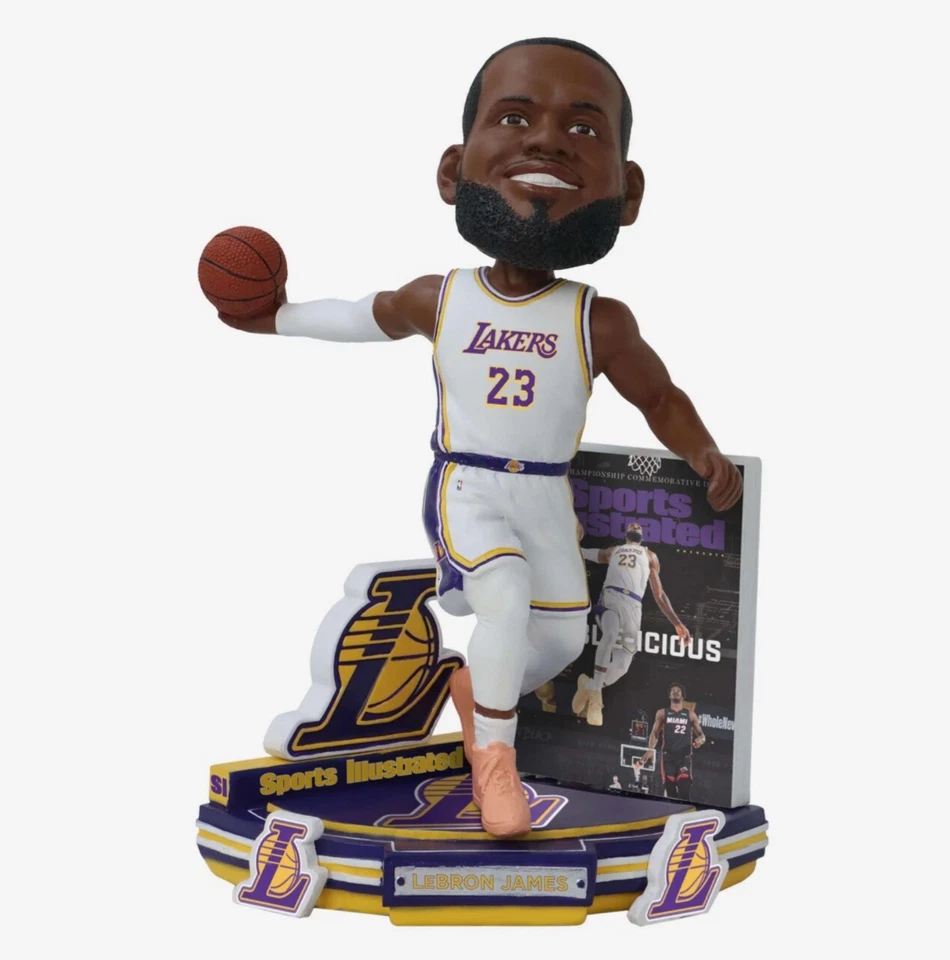 Lebron James LA Lakers Bubbleious Deportes Ilustrados Cubierta Bobblehead FOCO NUEVO Foto 2 de 4